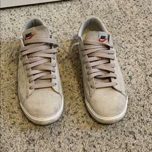 Nike Blazer lows. Light gray. Size 9. Worn.